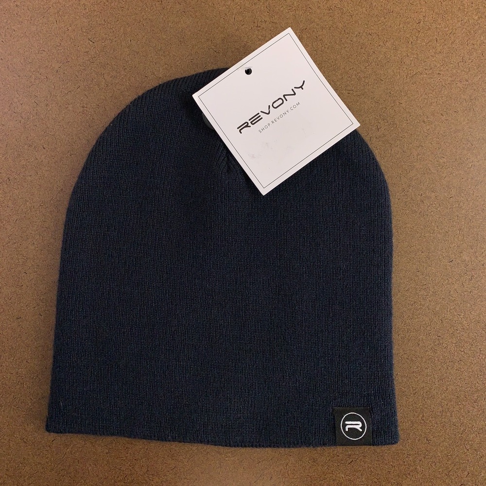 Revony Adult One Size Navy Blue Knit Beanie NWT